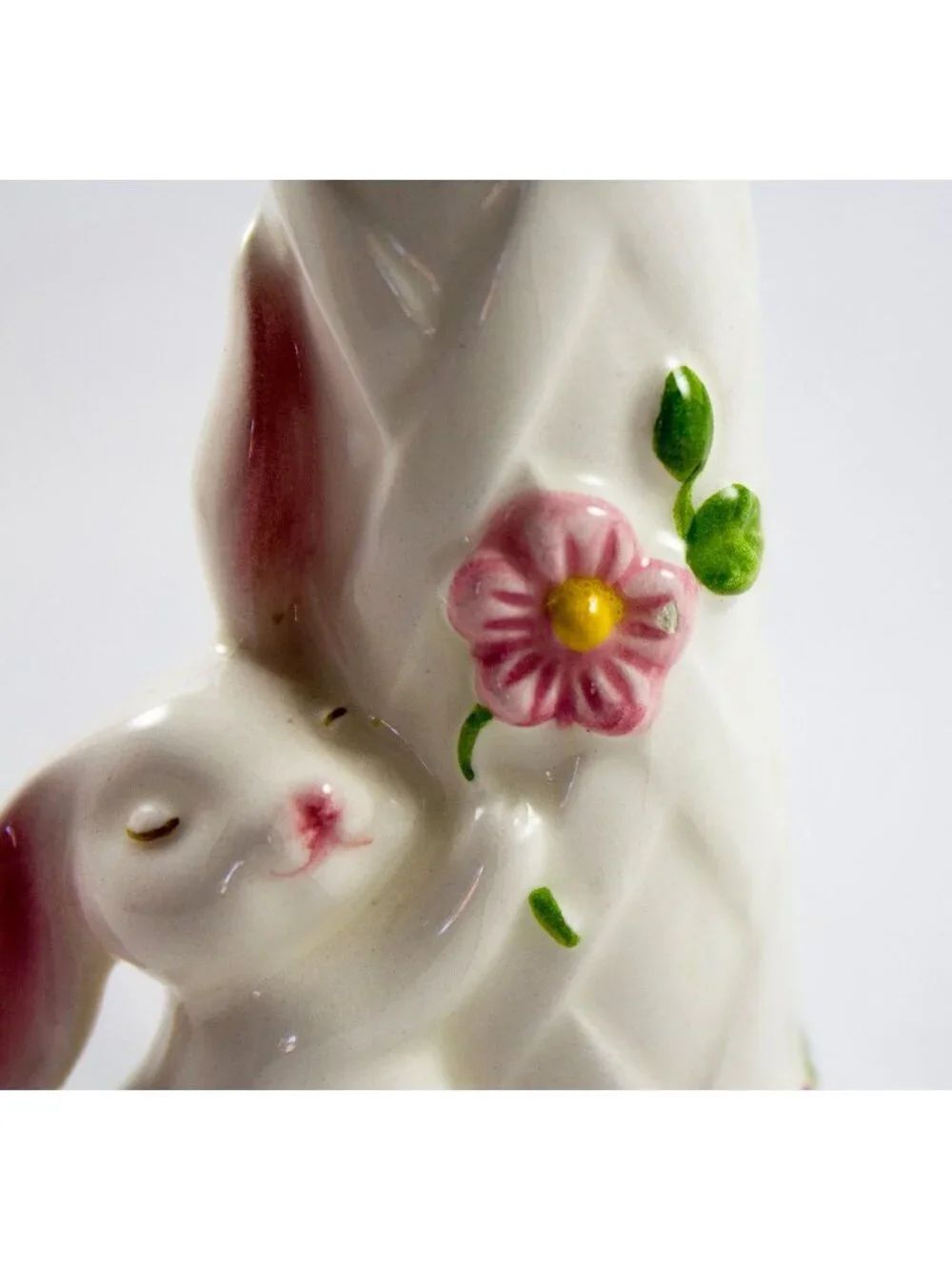 Avon Ceramic Bunny Bell & Bud Vase Vintage 1980's Brazil